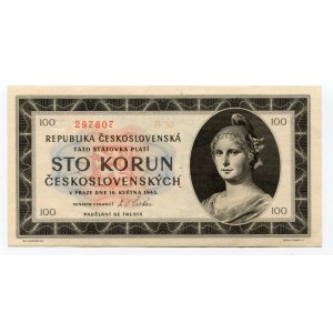 Czechoslovakia 100 Korun 1945 Specimen