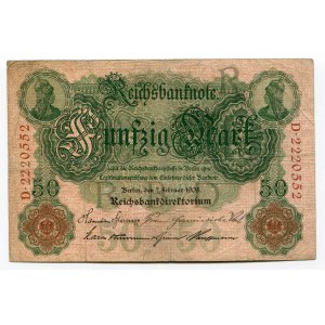 Germany - Empire 50 Mark 1908