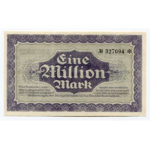 Germany - Weimar Republic 1 Million Mark 1923 Bank of Saxony, Dresden