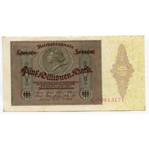 Germany - Weimar Republic 5 Millionen Mark 1923