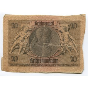 Germany - Weimar Republic 20 Reichsmark 1929 Test Print RARE