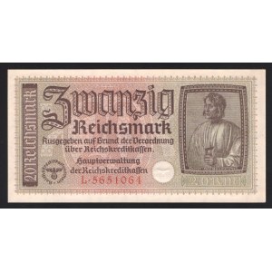 Germany - Third Reich 20 Reichsmark 1940 - 1945