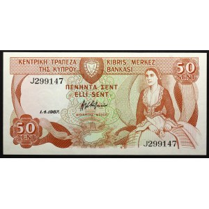 Cyprus 50 Sent 1987