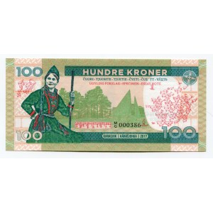 Finland - Lapland 100 Kroner 2017 Specimen Johan Turi