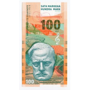 Finland 100 Markaa 2017 Specimen Jean Sibelius