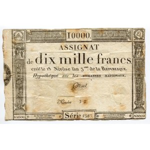 France 10 000 Francs 1795