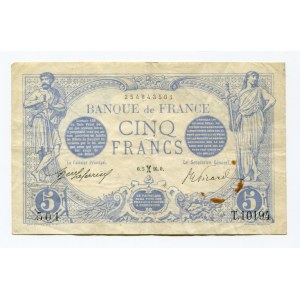France 5 Francs 1916