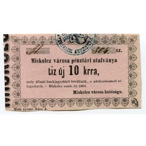 Hungary Miskolcz 10 Kreuzer 1860