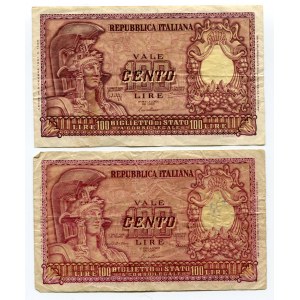 Italy 2 х 100 Lire 1951