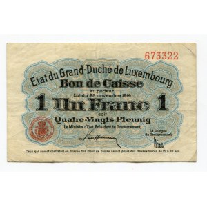 Luxembourg 1 Franc 1914