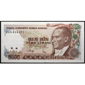 Turkey 5000 Lira 1985