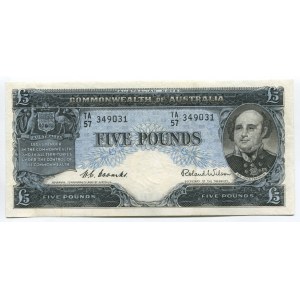 Australia 5 Pounds 1960 - 1965 RARE