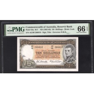 Australia 10 Shillings 1961 - 1966 PMG 66 EPQ
