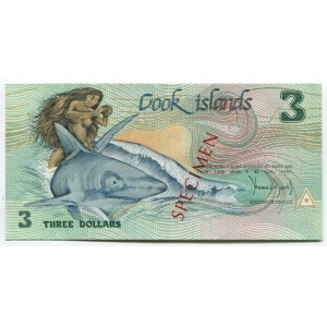 Cook Islands 3 Dollars 1987 Specimen RARE