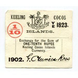 Keeling Cocos Islands 1/10 Rupees 1902