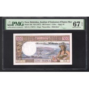 New Hebrides 100 Francs 1977 PMG 67 EPQ