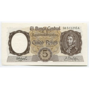 Argentina 5 Pesos 1960 - 1962