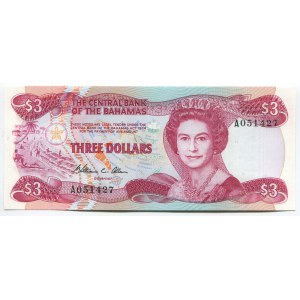 Bahamas 3 Dollars 1984