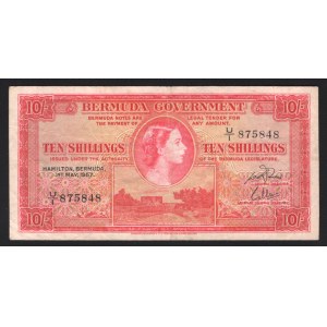 Bermuda 10 Shillings 1957