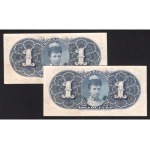 Cuba 1 Peso 1896 2 Consecutive Numbers