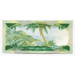 East Caribbean States Saint Lucia 5 Dollars 1988 - 1993 (ND)