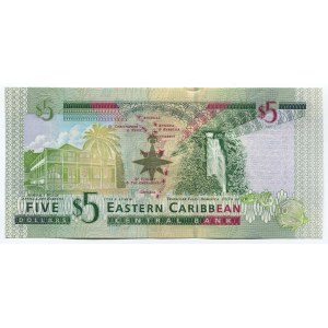 East Caribbean States 5 Dollars 2008