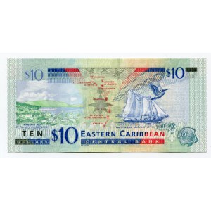 East Caribbean States 10 Dollars 2012 (ND)