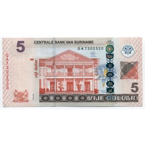 Suriname 5 Dollars 2012