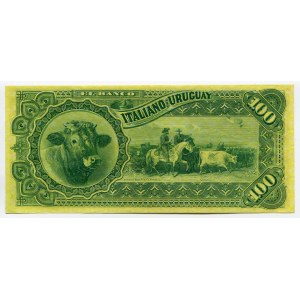 Italian Uruguay 100 Pesos 1887 RARE