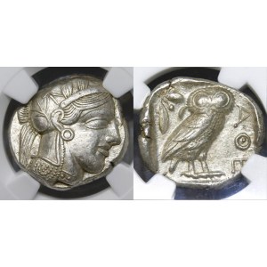 Ancient Greece Attica AR Tetradrachm 440 - 404 BC Athens NGC Ch XF
