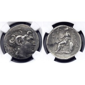 Ancient Greece Kingdom of Thrace AR Tetradrachm Lysimachus 305 - 281 BC NGC Ch XF