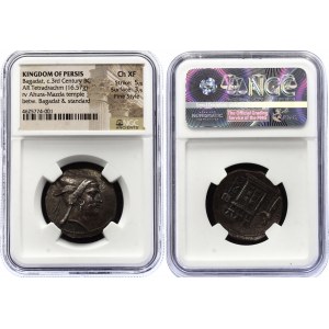 Persia AR Tetradrachm Bagadat 300 BC NGC Ch XF