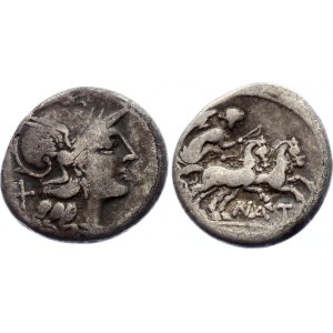 Roman Republic Denarius 155 BC Pinarius Natta