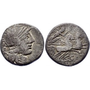 Roman Republic Denarius 123 BC C. PORCIUS CATO