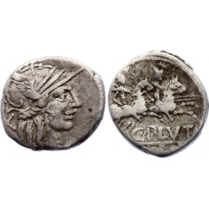 Roman Republic Denarius 121 BC C. Plutius