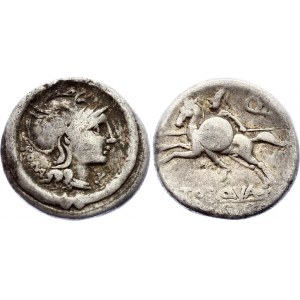 Roman Republic Denarius 113 - 112 BC L. Manlius Torquatus