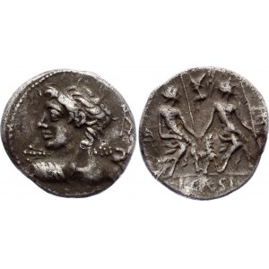 Roman Republic Denarius 112 - 111 BC Lucius Caesius