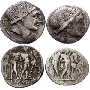 Roman Republic 2 x Denarius 109 -108 BC L MEMMI
