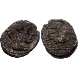 Roman Republic Denarius 87 BC L. Rubrius Dossenus