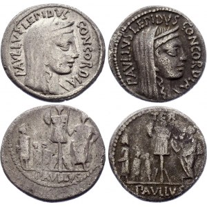 Roman Republic 2 x Denarius 62 BC L. Aemilius Lepidus Paullus