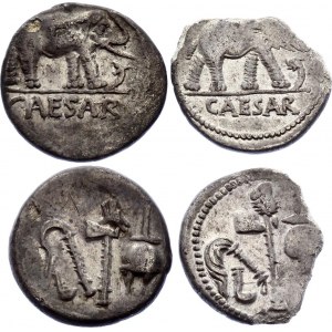 Roman Republic 2 x Denarius 49 BC Julius Caesar