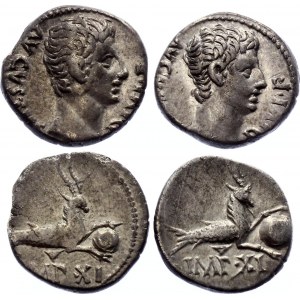 Roman Republic 2 x Denarius 27 BC - 14 AD AUGUSTUS