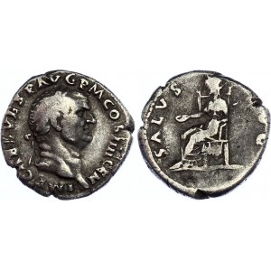 Roman Empire Denarius 73 AD Vespasian Salus
