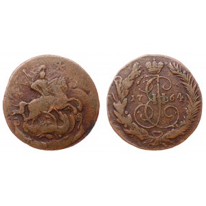 Russia 2 Kopeks 1763 ЕМ Overstruck