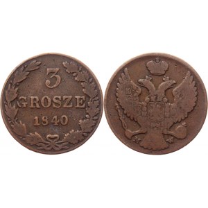 Russia - Poland 3 Grosze 1840 MW