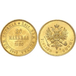 Russia - Finland 20 Markkaa 1880 S R1