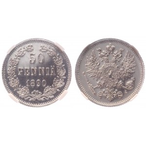 Russia - Finland 50 Pennia 1890 L