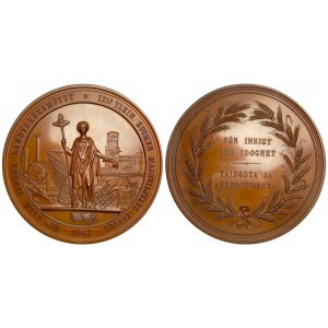 Russia - Finland Bronze Medal IX Finnish Industrial and Agricultural Exhibition in Vyborg For Skill and Diligent Labor 1887