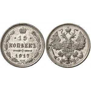 Russia 15 Kopeks 1917 BC R NGC MS66