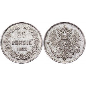 Russia - Finland 25 Pennia 1913